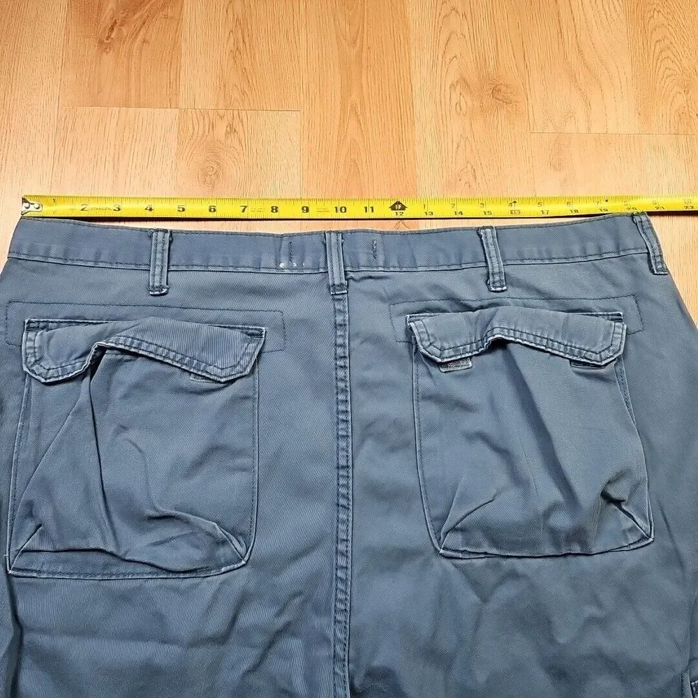 Wrangler Shorts Mens‎ 40  Blue Cargo Pockets Outdoor Hiking canvas Hiking